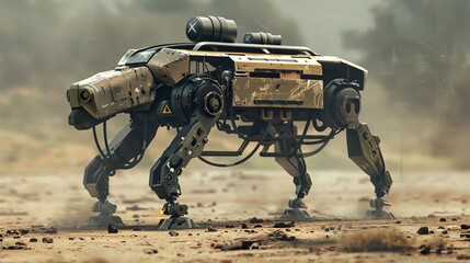 military robot dog concept 