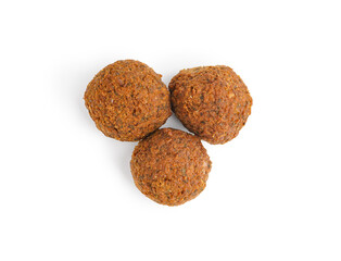 Wall Mural - Delicious falafel balls on white background