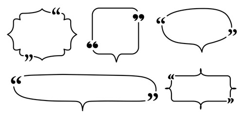 Aufkleber - elegant speech bubble collection with quotation marks