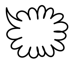 Poster - black cloud speech bubble outline
