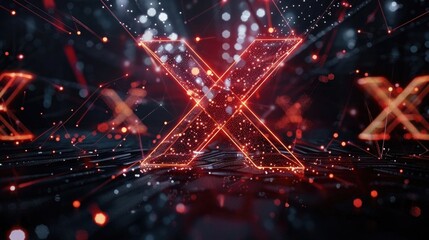 Poster - Abstract background with glowing lights, perfect for modern designs