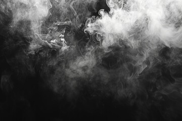 Wall Mural - A black and white photo of smoke in the air, suitable for various design projects