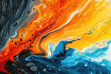 Poster - Detailed close up of a wave painting, suitable for art projects
