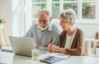 © RookStock - An elderly couple using a laptop, old people and technology