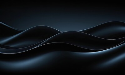 Black wave background, abstract black background