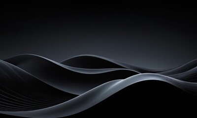 Wall Mural - Black 3 d background with wave A professional photography should use a high quality