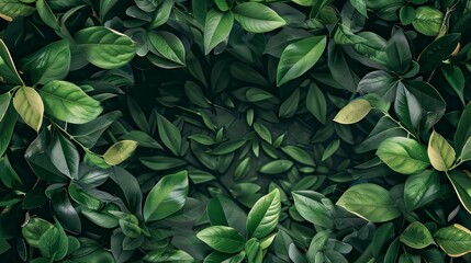 Wall Mural - A green leafy plant with many leaves