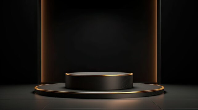elegant and luxurious 3d empty podium