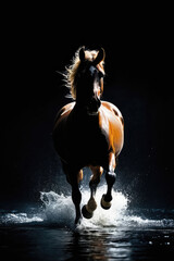 Wall Mural - running horse, realistic images of wild animal