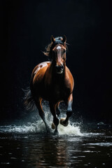 Wall Mural - running horse, realistic images of wild animal