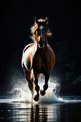 Wall Mural - running horse, realistic images of wild animal