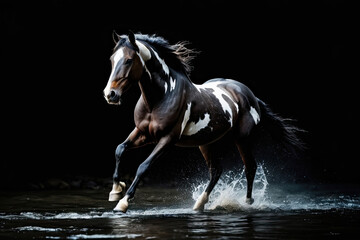 Wall Mural - running horse, realistic images of wild animal
