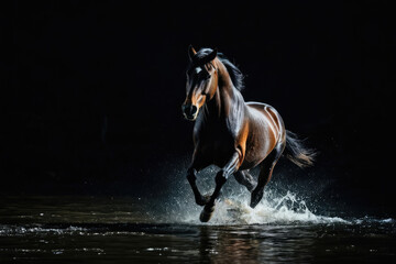 Wall Mural - running horse, realistic images of wild animal
