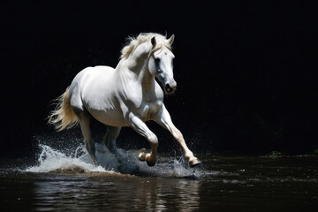 Wall Mural - running horse, realistic images of wild animal