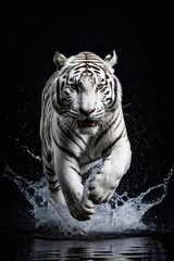 Wall Mural - tiger's attack, realistic images of wild animal attacks