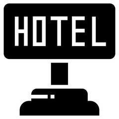 Sticker - Hotel Sign Icon