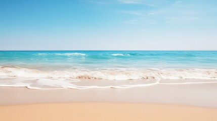 Wall Mural - sandy seashore wallpaper with beautiful light and panoramic view of the horizon