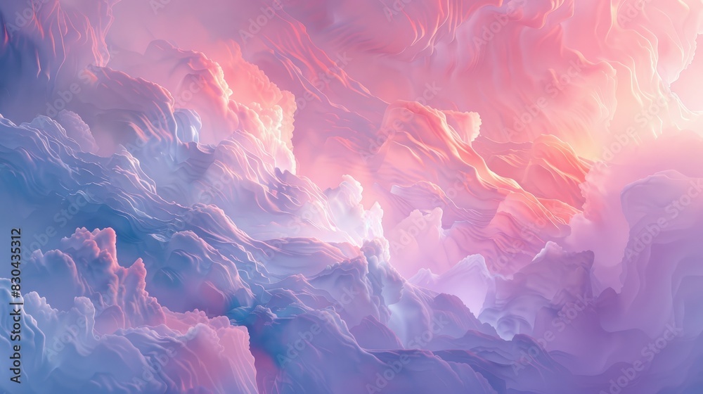 Soft pastel gradient background with an abstract cloud design Stock ...