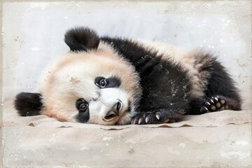 Wall Mural - Panda wildlife animal mammal.