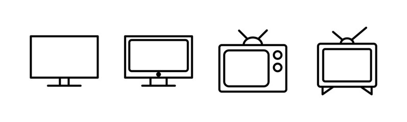 Wall Mural - Tv icon set. television icon vector