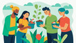 © Justlight - The community gardens seed exchange not only promotes cooperation a gardeners but also encourages sustainable practices. Participants are encouraged to save and share seeds from. Vector illustration