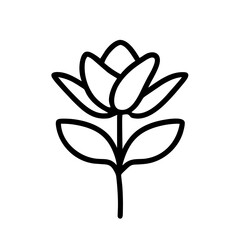 Canvas Print - Flowers Icon Outline