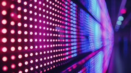 Poster - A sizable LED display panel indicating the pixel dimensions
