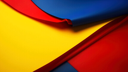 Wall Mural - Colombia independence day, national colored flag close up background. AI generated.