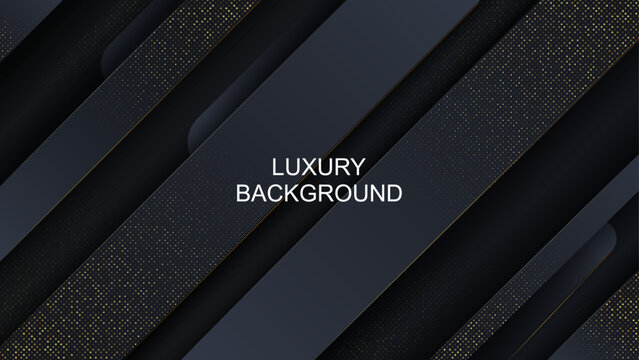 Modern luxury background carbon 3d VIP vector overlap layer on dark and shadow black space with abstract style for design