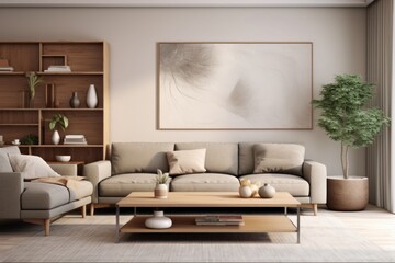 Wall Mural - Living room furniture architecture table.