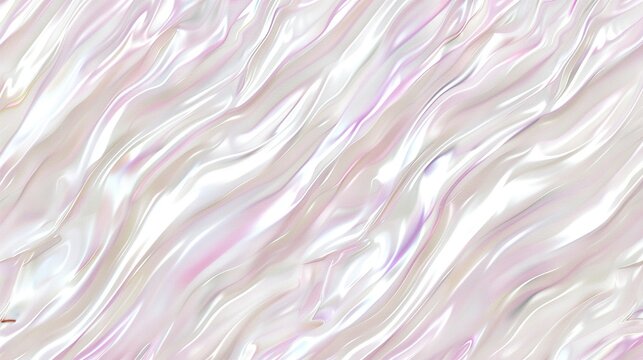 a close-up photo of white and pink wallpaper with a repeating pattern of wavy lines