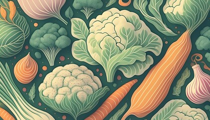 Pattern of vegetables 