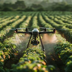 Poster - autonomous agricultural drones monitoring crop health and spraying fertilizers