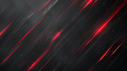 Poster - dark grey black abstract background with red glowing lines design for social media post, business, a