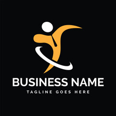 businessman logo design icon  vector 
