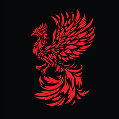Wall Mural - phoenix fire bird illustration and character design