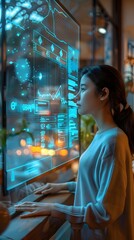 Poster - Powered Holographic Personal Assistant in a Modern Home Office