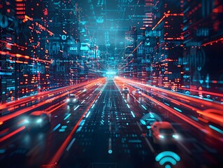 Poster - driven urban safety monitoring and incident prediction system in futuristic cityscape