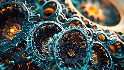 Abstract organic three dimensional fractal art