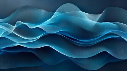 Poster - Wave of light blue