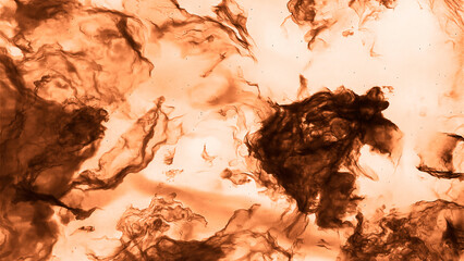 Poster - Nebula colorful travel through clouds. Motion. Flying inside endless galaxy.