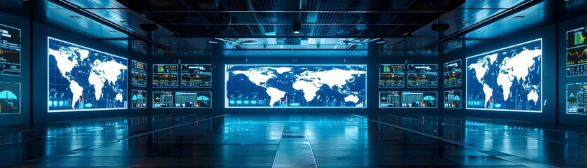 Poster - Dynamic Financial Trading Floor with Integrated Data Visualization Displays