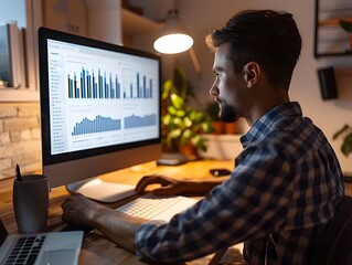 Poster - SEO Specialist Analyzing Website Data for Improved Search Rankings