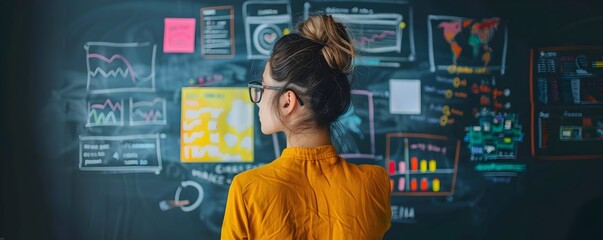Poster - web consultant outlining digital strategy for enhanced online customer experiences