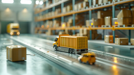 Poster - Digital transformation in logistics with automated warehouses and AI route optimization