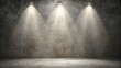 © Sanook - Empty cement material backdrop with spotlight for displaying artwork