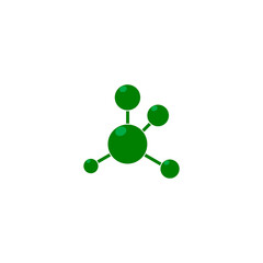 Sticker - Simple molecule icon isolated on transparent background