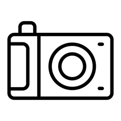 Wall Mural - Digital Camera Vector Line Icon Design