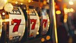 © Instacraft.Studio - Casino slot machines display the number triple seven