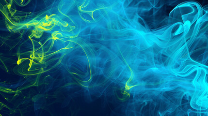 Azure smoke coupled with neon yellow creates a cool, invigorating setting for live events,